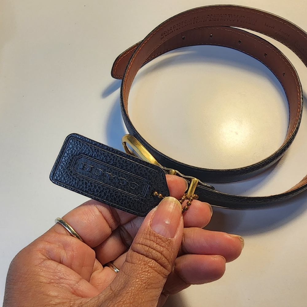 Authentic COACH Vintage leather blue women - Picture 3 of 8